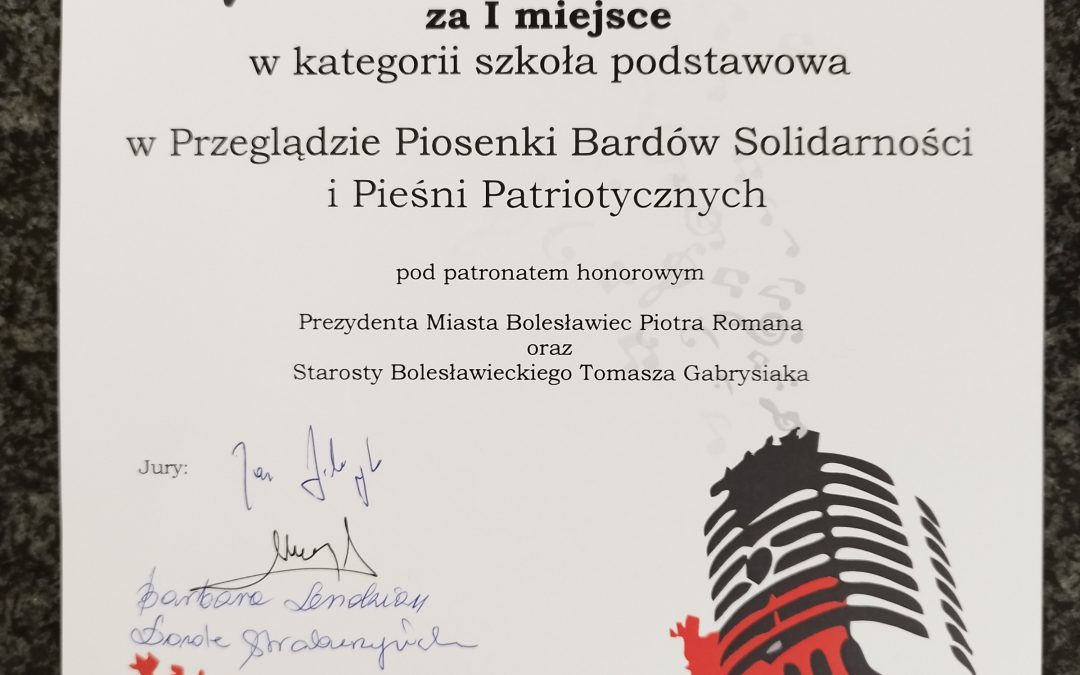 I Nagroda w kategorii szkoła podstawowa