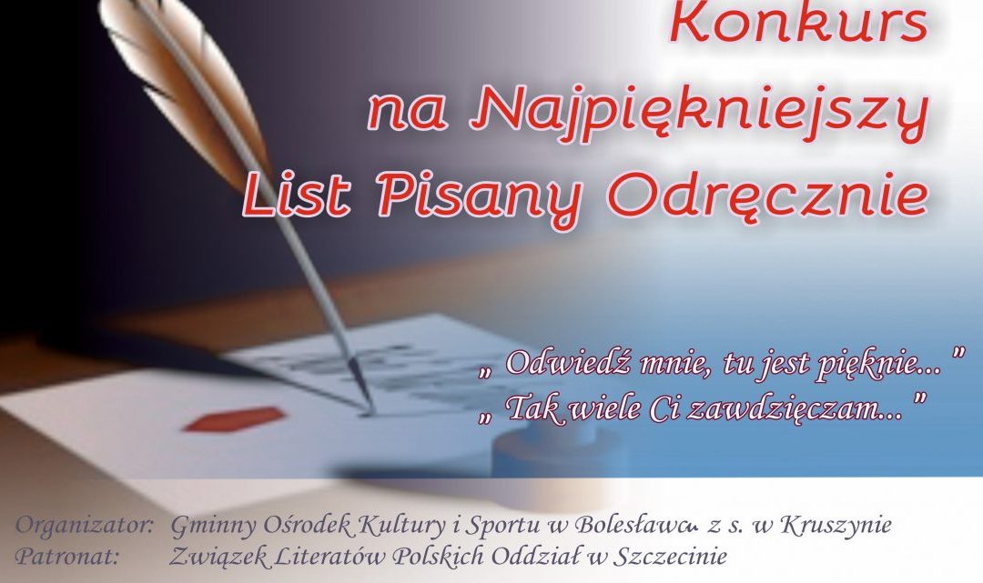 I miejsce naszej uczennicy w XIV Ogólnopolskim Konkursie Literackim na Najpiękniejszy List Pisany Odręcznie